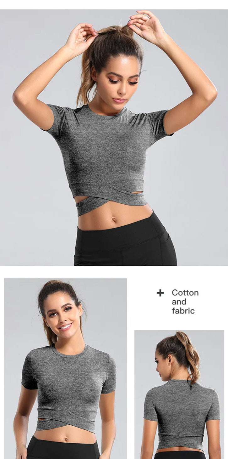 Deadlift Diva | Front Criss-Cross Crop Top
