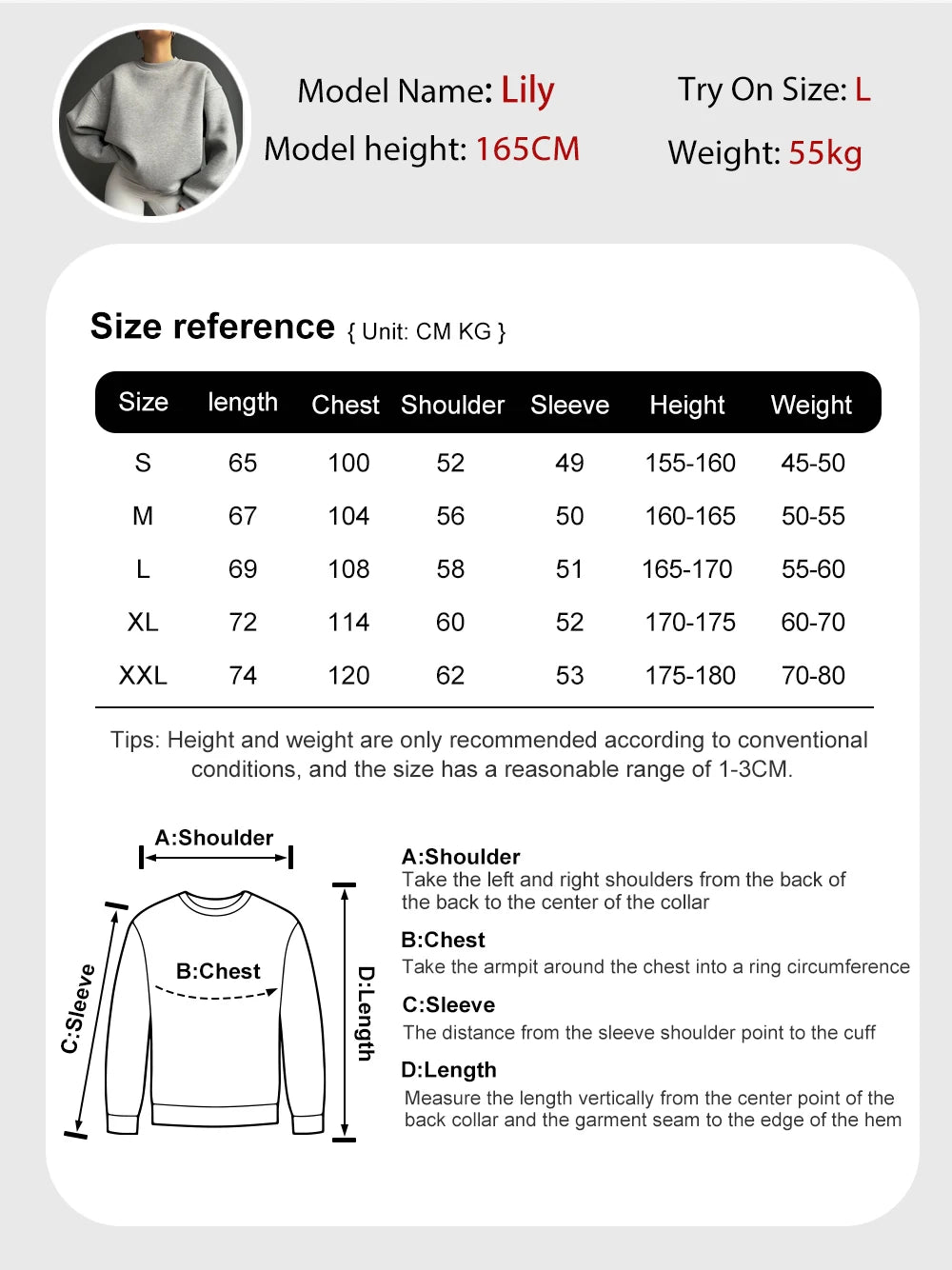 Xooie Fit women's oversized sweatshirt in gray with relaxed fit and comfortable design for everyday wear