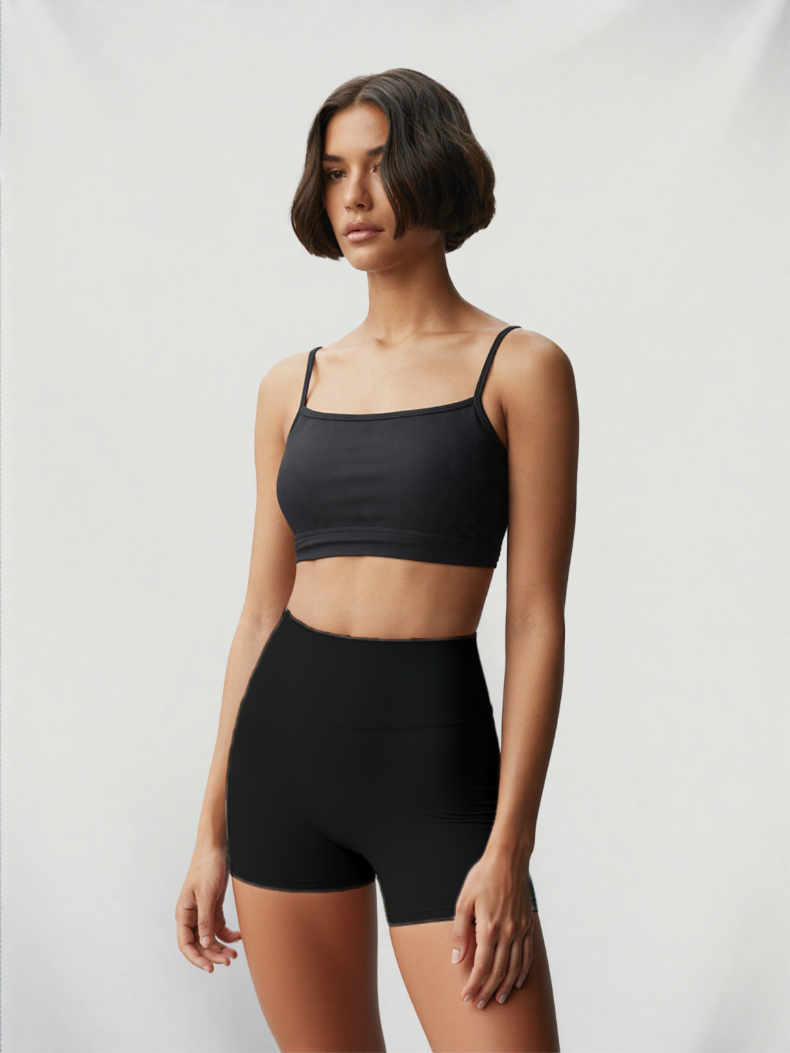 Xooie Fit women's stretchy workout shorts in black for ultimate comfort during exercise