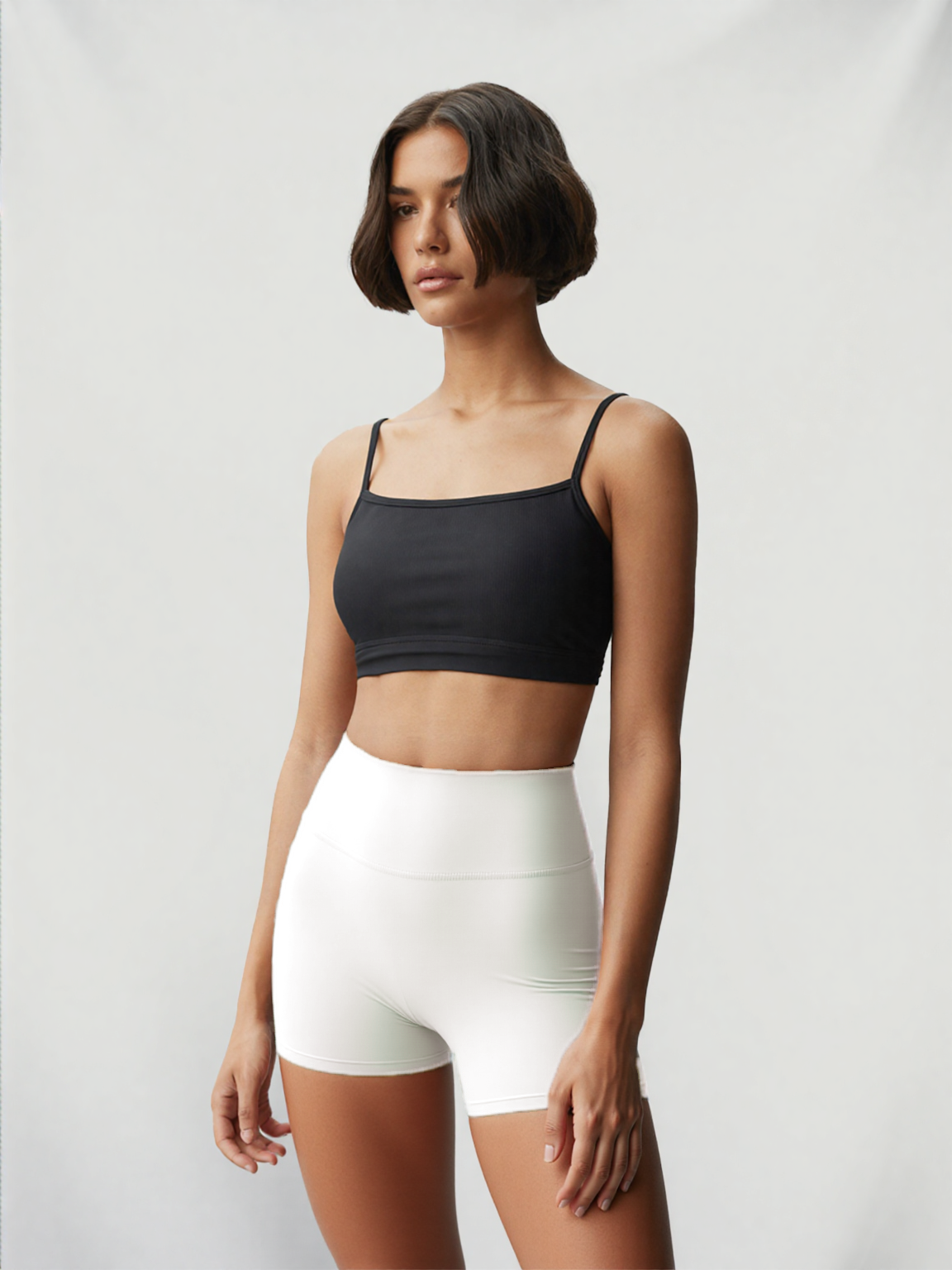 Xooie Fit women's stretchy workout shorts in white designed for comfort and flexibility during workouts