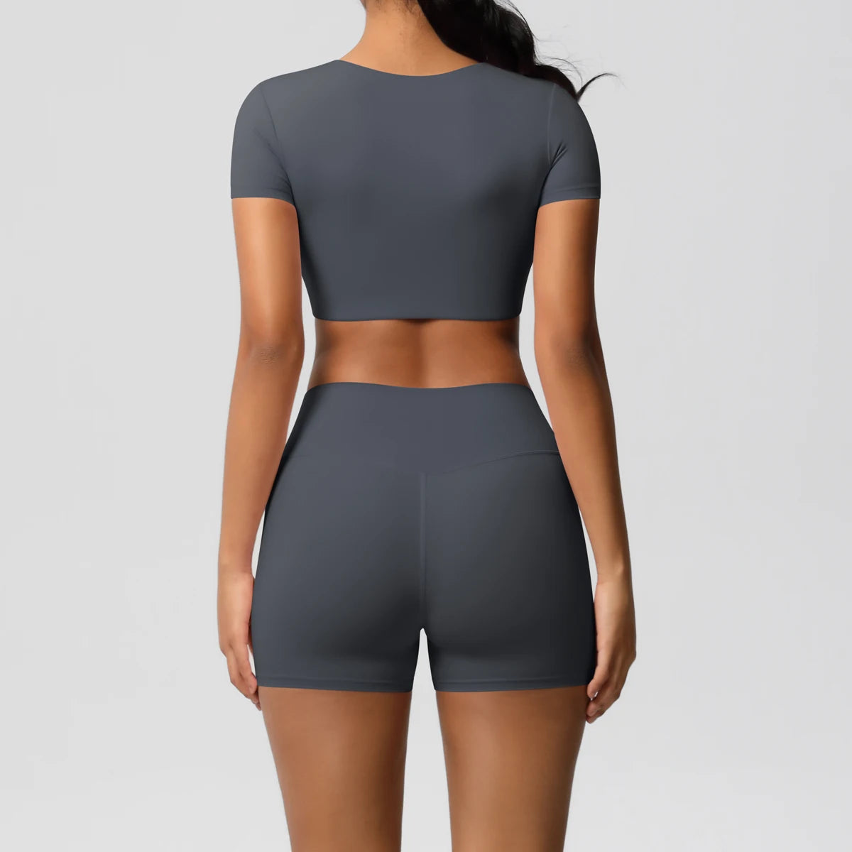 Body Tea | Fitted Crop Top + Active Shorts Set