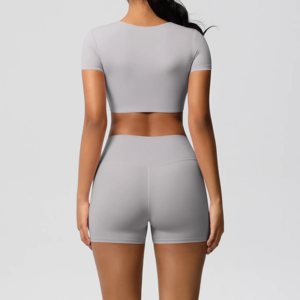 Body Tea | Fitted Crop Top + Active Shorts Set