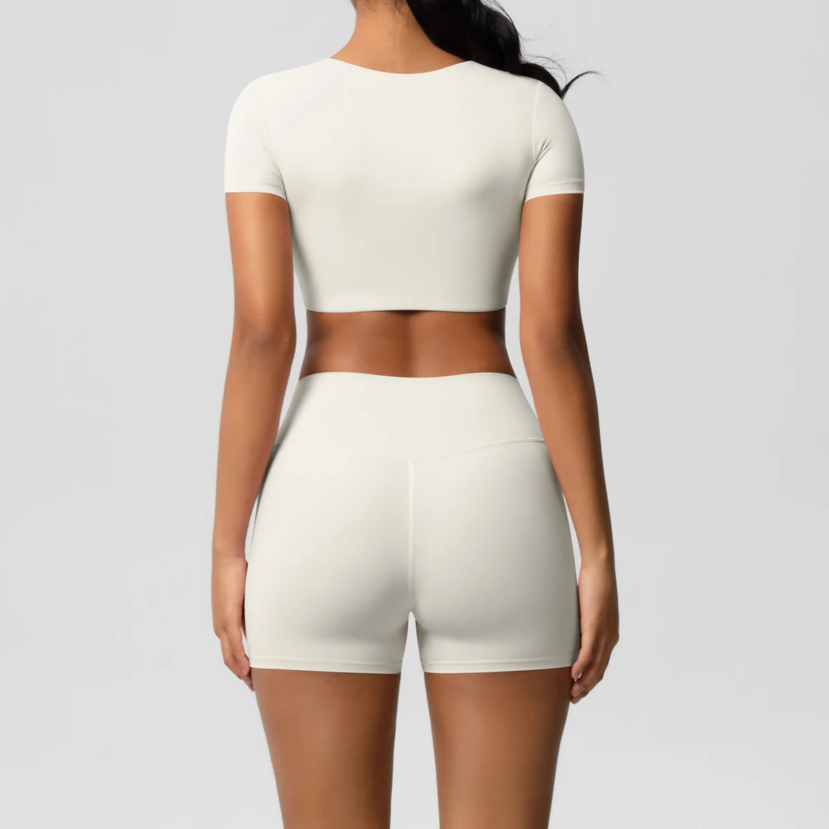 Body Tea | Fitted Crop Top + Active Shorts Set