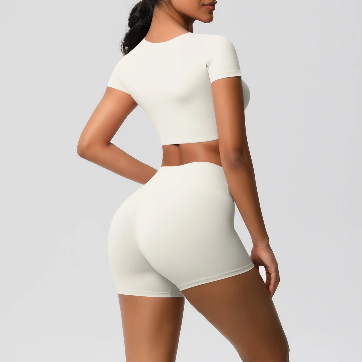 Body Tea | Fitted Crop Top + Active Shorts Set