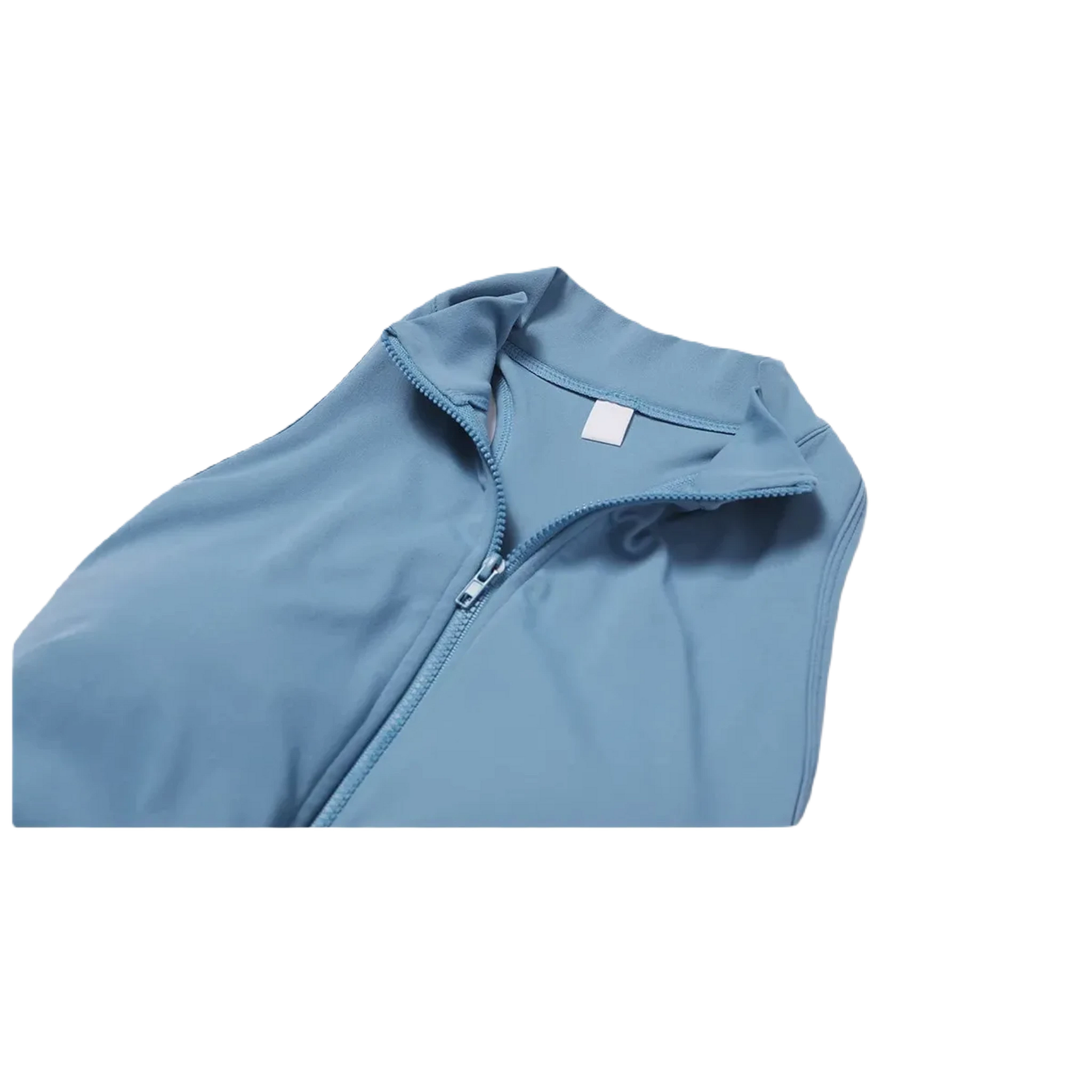 Xooie Fit women's workout onesie in blue clothing 