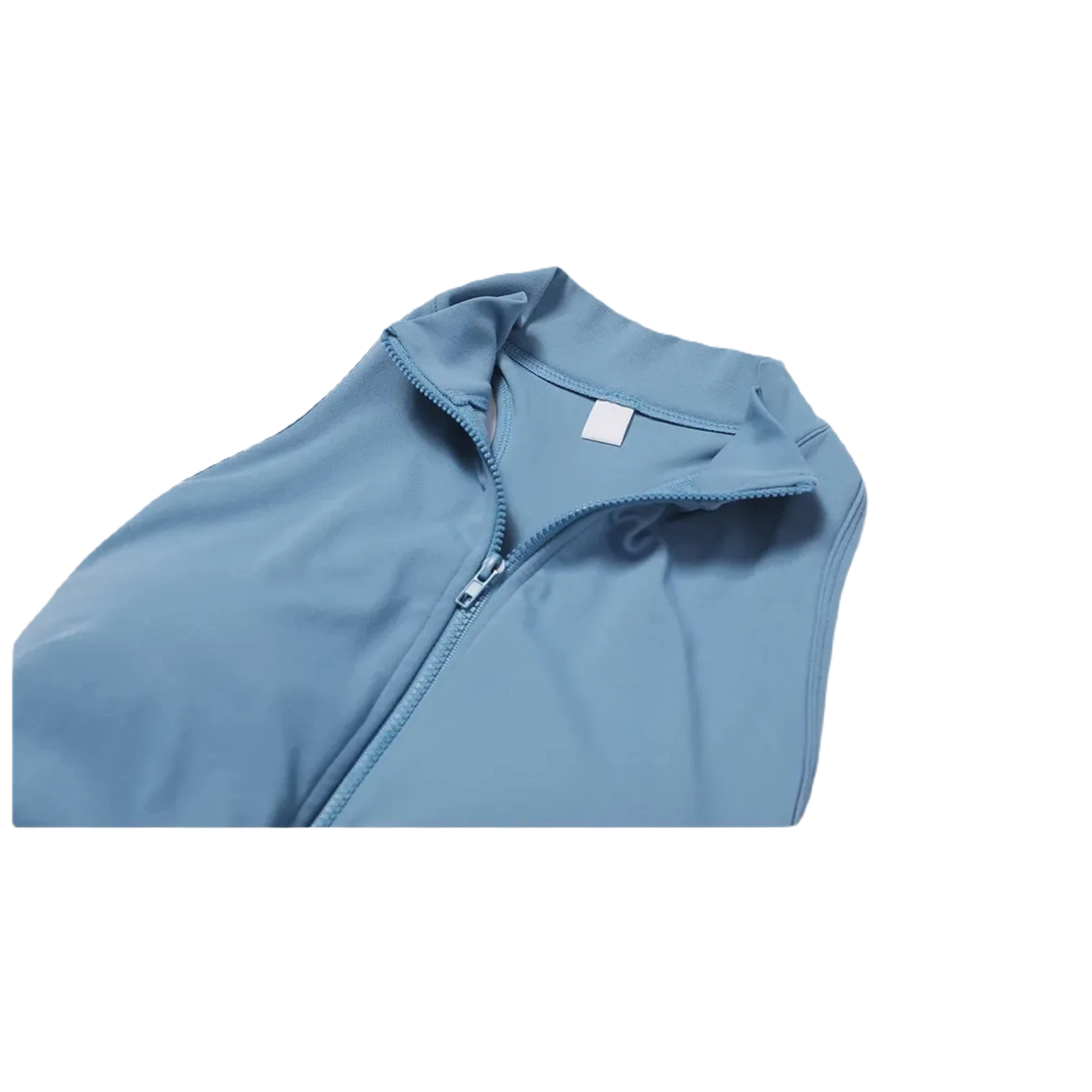 Xooie Fit women's workout onesie in blue clothing 