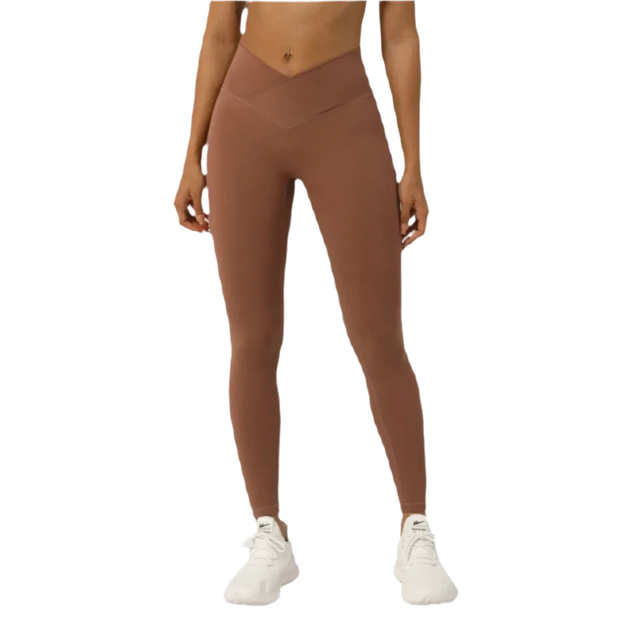 Xooie Fit Women's Yoga Pants Online in Brown with a High Waist for Comfortable Fitness