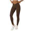 Sleek Yoga Leggings in Hauncha Brown, high-waist, full-length