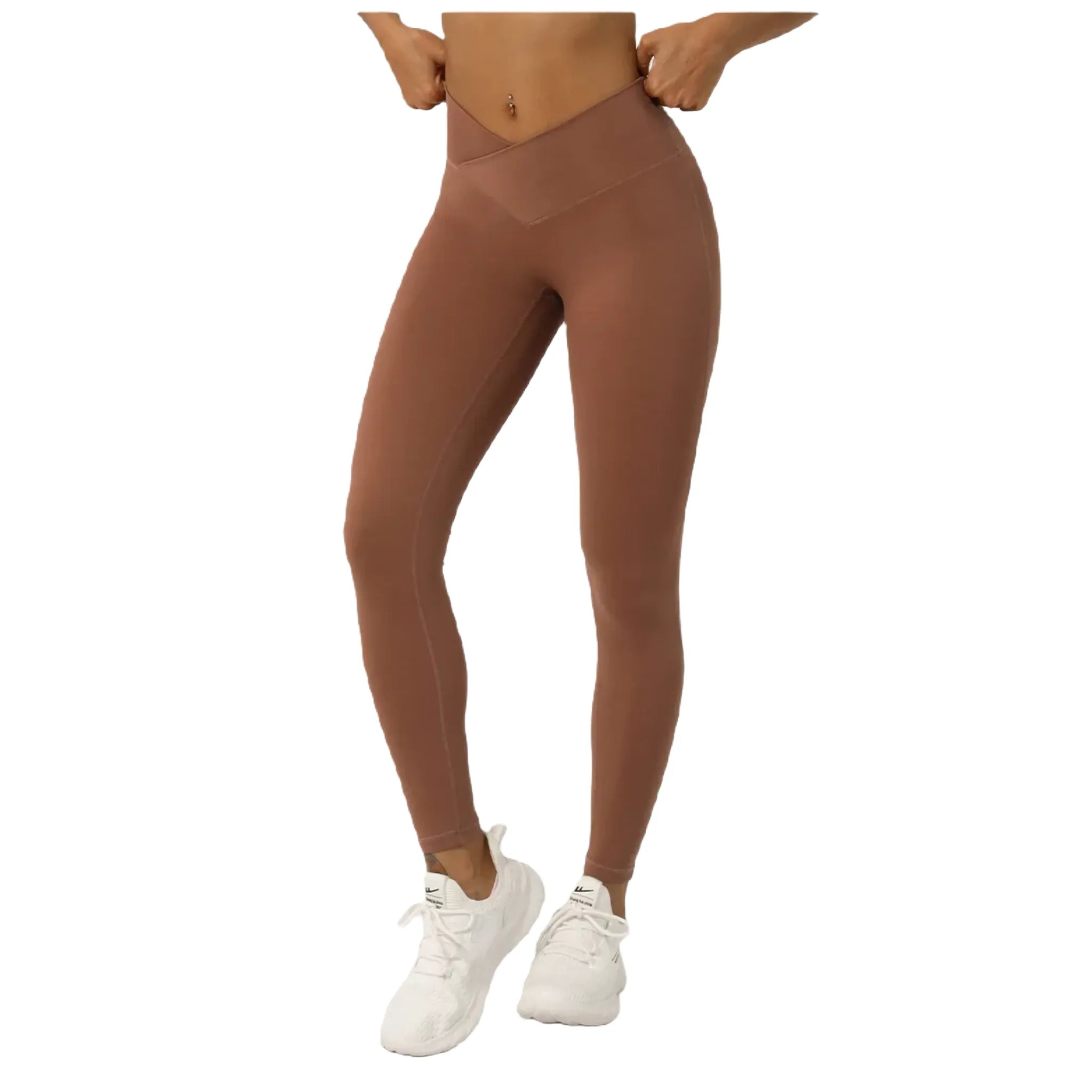Xooie Fit Women's Yoga Pants Online in Brown for Comfortable and Stylish Workouts