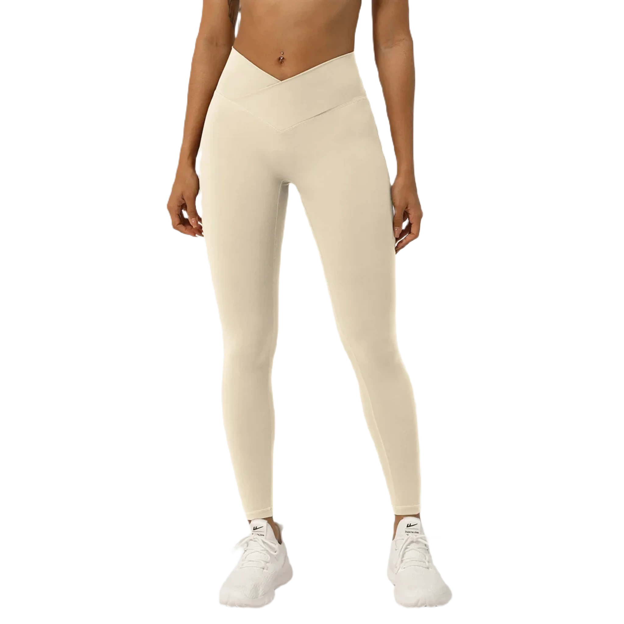 Xooie Fit Women's Yoga Pants Online in Cream Color for Comfort and Flexibility during Workouts