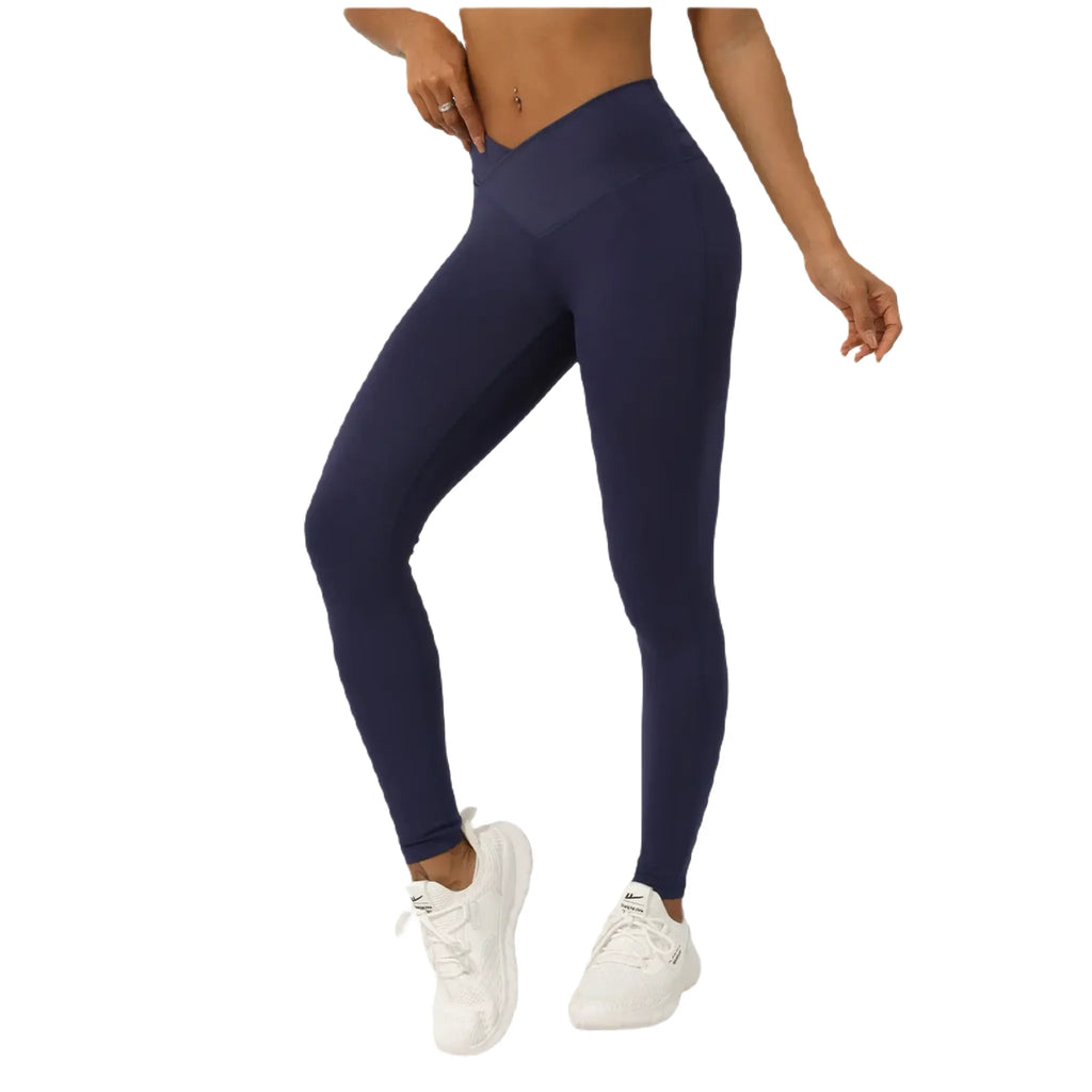 Xooie Fit Women's Yoga Pants Online in Navy with High Waist for Comfort and Flexibility