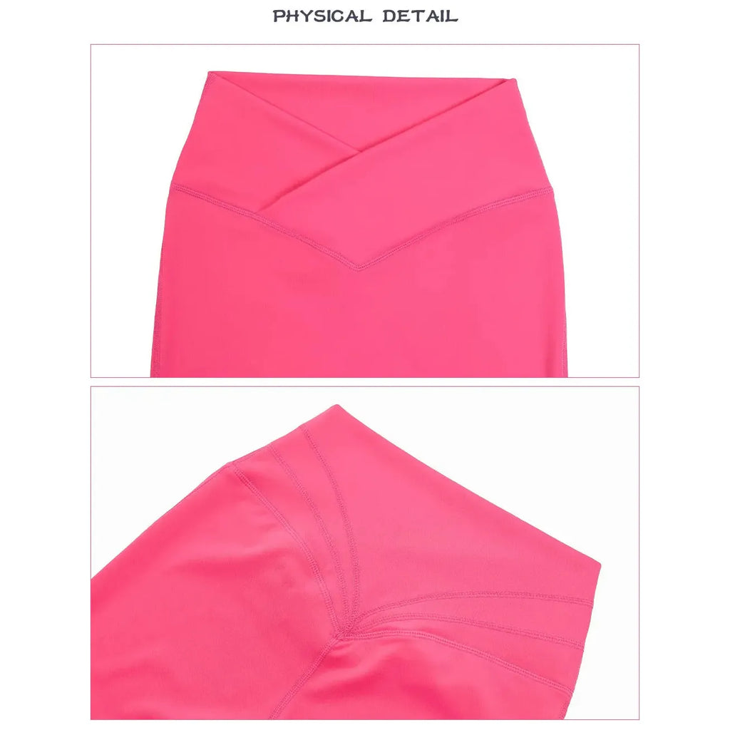Xooie Fit Women’s Yoga Pants Online in Pink with Stylish Waistband Design and Comfortable Fit