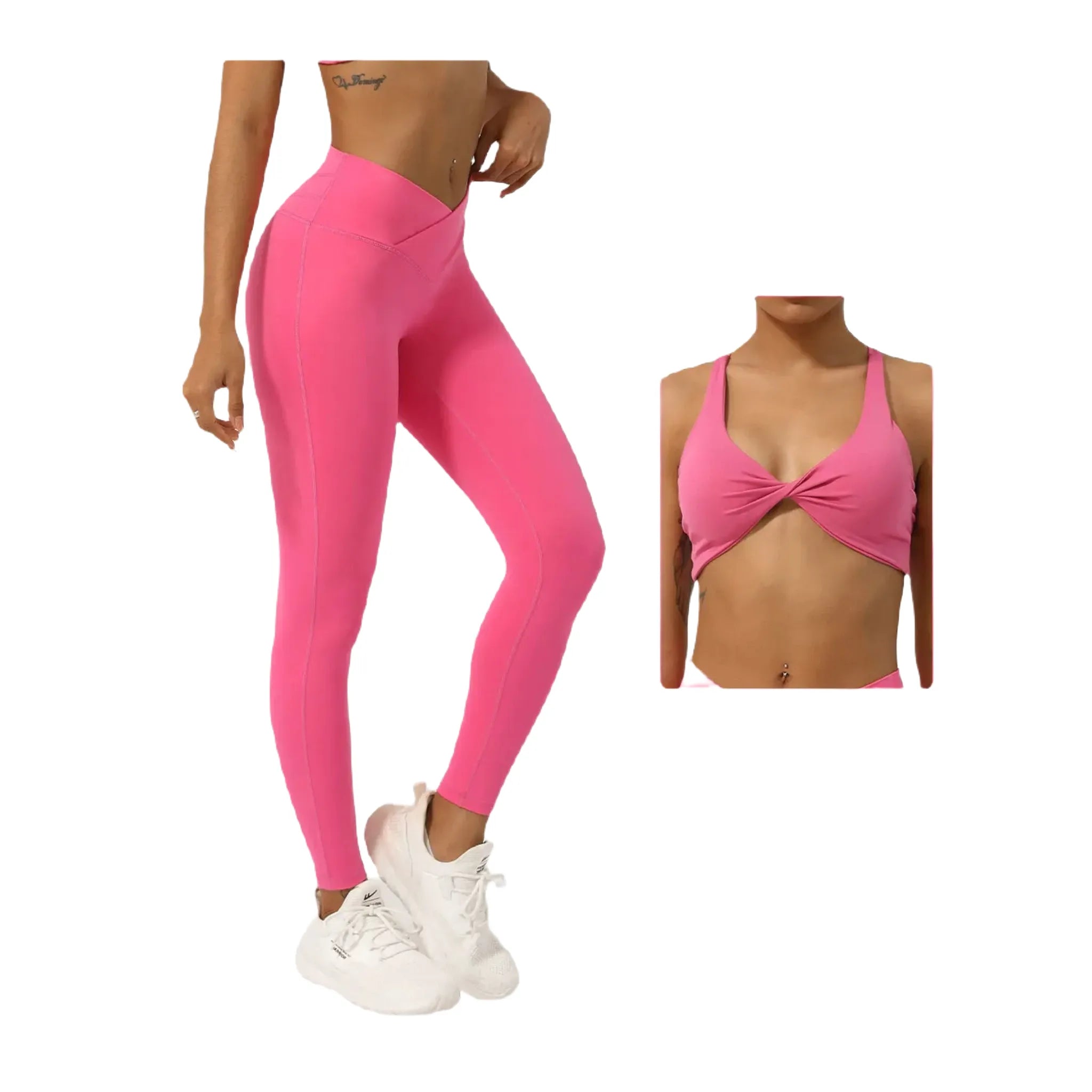 Xooie Fit Women's Yoga Pants Online in Bright Pink with High Elasticity and Comfort Fit