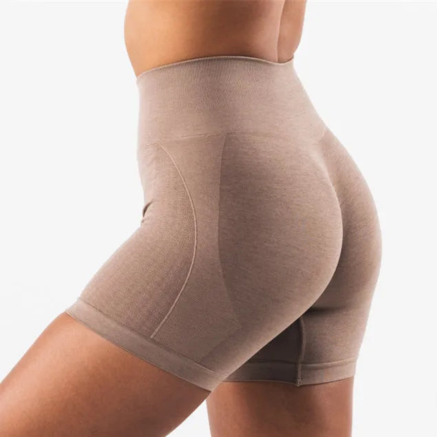 Xooie Fit High Intensity Workout Shorts in Beige for Maximum Comfort and Flexibility