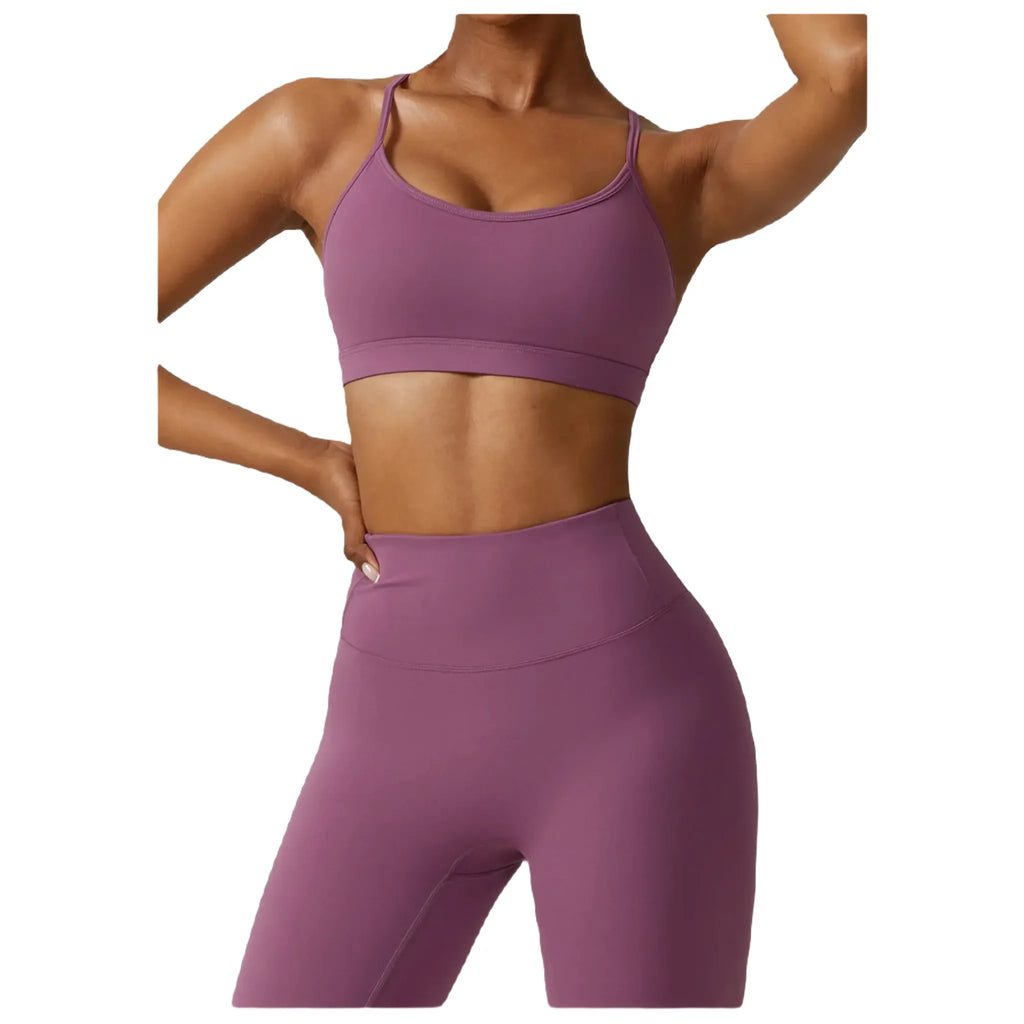 Xooie Fit women's active bra in purple designed for comfort and support during workouts