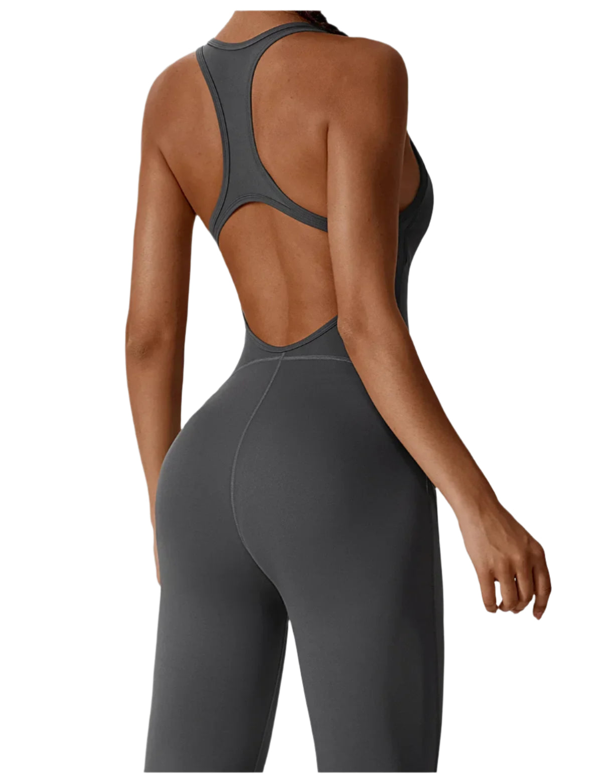 Xooie Fit women's fitness jumpsuit back view