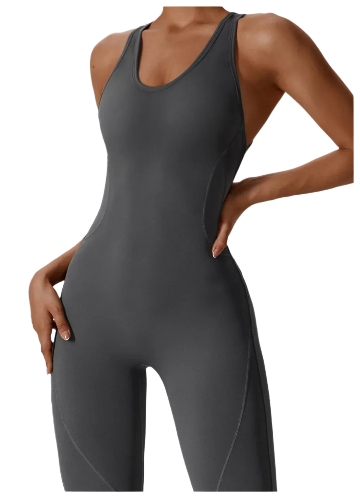 Xooie Fit women's fitness jumpsuit grey
