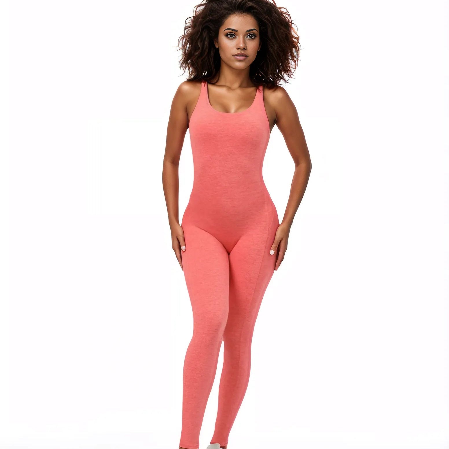 Xooie Fit Women's One-Piece Activewear Jumpsuit in Pink for Comfortable Workouts