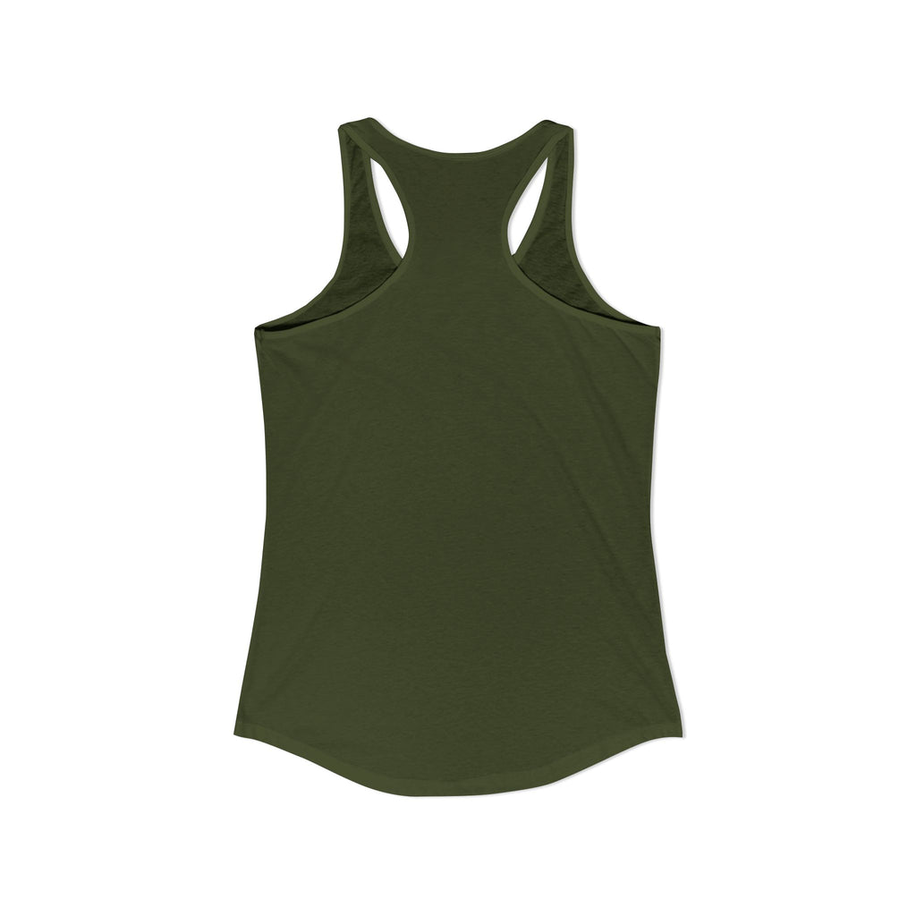 Olive Green Womens Tank Top with Racerback Design for Comfortable Daily Wear